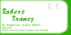robert krancz business card